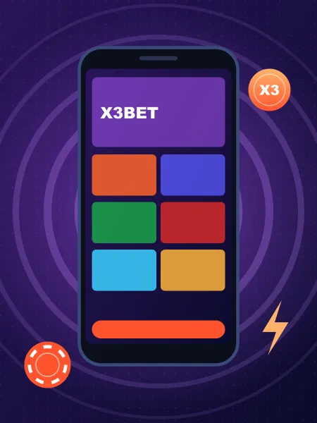 Smartfon z lobby gier X3Bet Kasyno w przeglądarce